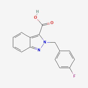 molecular formula C15H11FN2O2 B1399191 2-(4-Fluorobenzyl)-2H-indazole-3-carboxylic acid CAS No. 1316224-92-6