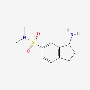 molecular formula C11H16N2O2S B1399192 3-amino-N,N-dimethyl-2,3-dihydro-1H-indene-5-sulfonamide CAS No. 1316225-63-4