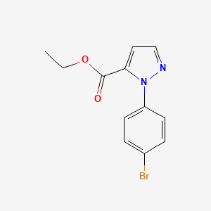 molecular formula C12H11BrN2O2 B13991924 Ethyl 2-(4-bromophenyl)pyrazole-3-carboxylate CAS No. 115342-26-2
