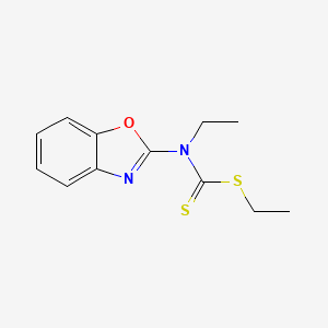 molecular formula C12H14N2OS2 B13991940 ethyl N-(1,3-benzoxazol-2-yl)-N-ethylcarbamodithioate CAS No. 64981-78-8
