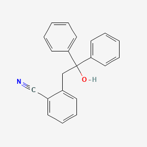 molecular formula C21H17NO B13991969 Benzonitrile, 2-(2-hydroxy-2,2-diphenylethyl)- CAS No. 59483-71-5