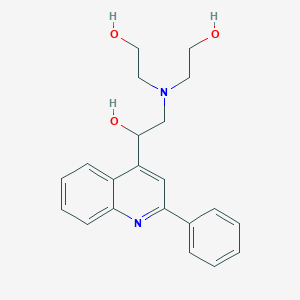 molecular formula C21H24N2O3 B13991971 4-Quinolinemethanol, a-[[bis(2-hydroxyethyl)amino]methyl]-2-phenyl- CAS No. 5445-71-6