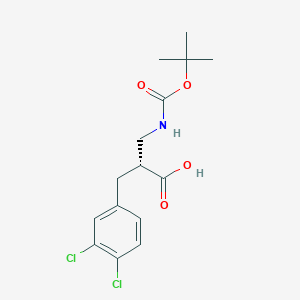 molecular formula C15H19Cl2NO4 B13991977 Boc-(r)-3-amino-2-(3,4-dichlorobenzyl)propanoic acid 