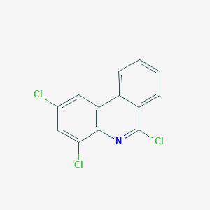 molecular formula C13H6Cl3N B13991985 2,4,6-Trichlorophenanthridine CAS No. 38052-82-3