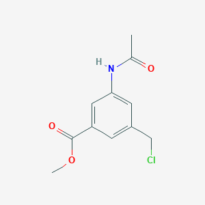 molecular formula C11H12ClNO3 B13991995 Methyl 3-(acetylamino)-5-(chloromethyl)benzoate 