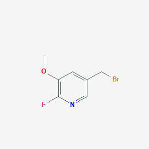 molecular formula C7H7BrFNO B13992008 5-Bromomethyl-2-fluoro-3-methoxypyridine 