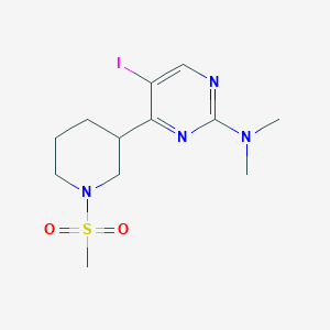 [5-Iodo-4-(1-methanesulfonyl-piperidin-3-yl)-pyrimidin-2-yl]-dimethyl-amine