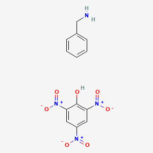 molecular formula C13H12N4O7 B13992037 Phenylmethanamine; 2,4,6-trinitrophenol CAS No. 25566-60-3