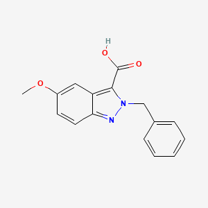 molecular formula C16H14N2O3 B1399204 2-Benzyl-5-methoxy-2H-indazole-3-carboxylic acid CAS No. 1316217-46-5