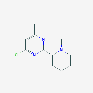 molecular formula C11H16ClN3 B1399207 4-Chloro-6-methyl-2-(1-methylpiperidin-2-yl)pyrimidine CAS No. 1316217-26-1
