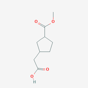 molecular formula C9H14O4 B13992072 2-(3-(Methoxycarbonyl)cyclopentyl)acetic acid 