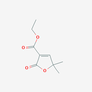 molecular formula C9H12O4 B13992084 Ethyl 5,5-dimethyl-2-oxo-2,5-dihydrofuran-3-carboxylate CAS No. 67498-38-8