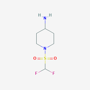 molecular formula C6H12F2N2O2S B13992092 1-(Difluoromethanesulfonyl)piperidin-4-amine CAS No. 1038340-41-8