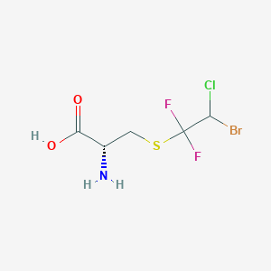 molecular formula C5H7BrClF2NO2S B139921 S-(2-Bromo-2-chloro-1,1-difluoroethyl)cysteine CAS No. 142628-08-8