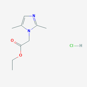 molecular formula C9H15ClN2O2 B13992151 Ethyl 2-(2,5-dimethylimidazol-1-yl)acetate CAS No. 52726-28-0