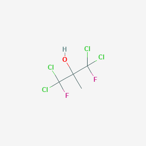 molecular formula C4H4Cl4F2O B13992152 1,1,3,3-Tetrachloro-1,3-difluoro-2-methylpropan-2-ol CAS No. 3960-86-9