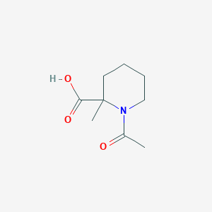 molecular formula C9H15NO3 B1399216 1-Acetyl-2-methylpiperidine-2-carboxylic acid CAS No. 1316227-31-2