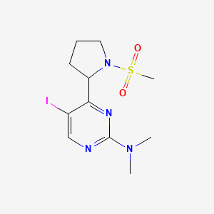 [5-Iodo-4-(1-methanesulfonyl-pyrrolidin-2-yl)-pyrimidin-2-yl]-dimethyl-amine