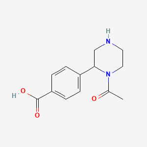 4-(1-Acetylpiperazin-2-yl)benzoic acid