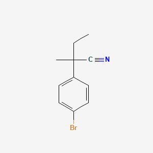 molecular formula C11H12BrN B13992236 2-(4-Bromophenyl)-2-methylbutanenitrile 