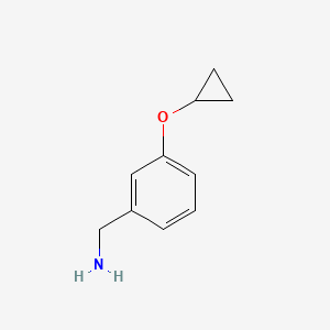 molecular formula C10H13NO B13992252 (3-Cyclopropoxyphenyl)methanamine 