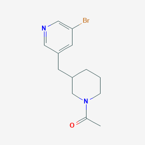 molecular formula C13H17BrN2O B1399227 1-(3-((5-Bromopyridin-3-yl)methyl)piperidin-1-yl)ethanone CAS No. 1316222-14-6