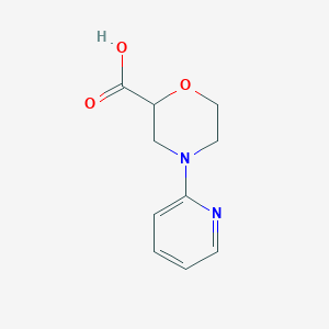 molecular formula C10H12N2O3 B1399230 4-(Pyridin-2-yl)morpholine-2-carboxylic acid CAS No. 1316223-05-8