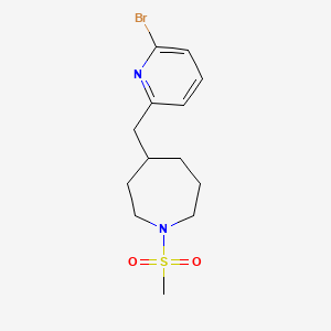 molecular formula C13H19BrN2O2S B1399233 4-((6-Bromopyridin-2-yl)methyl)-1-(methylsulfonyl)azepane CAS No. 1316227-44-7