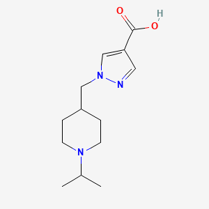 molecular formula C13H21N3O2 B1399234 1-((1-Isopropylpiperidin-4-yl)methyl)-1H-pyrazole-4-carboxylic acid CAS No. 1316222-36-2