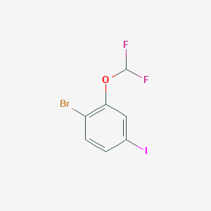 molecular formula C7H4BrF2IO B13992391 1-Bromo-2-(difluoromethoxy)-4-iodobenzene 