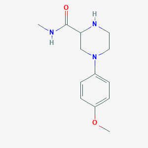 molecular formula C13H19N3O2 B1399242 4-(4-Methoxy-phenyl)-piperazine-2-carboxylic acid methylamide CAS No. 1316219-94-9