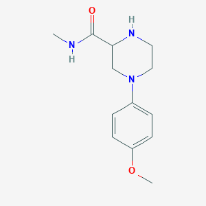 molecular formula C13H19N3O2 B1399242 4-(4-甲氧基苯基)-N-甲基哌嗪-2-甲酰胺 CAS No. 1316219-94-9