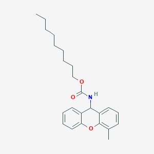 molecular formula C24H31NO3 B13992431 nonyl N-(4-methyl-9H-xanthen-9-yl)carbamate CAS No. 7473-63-4