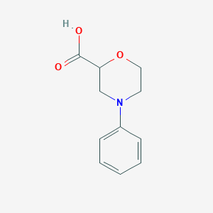 molecular formula C11H13NO3 B1399244 4-Phenylmorpholine-2-carboxylic acid CAS No. 1316227-03-8