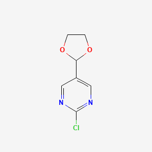 molecular formula C7H7ClN2O2 B13992441 2-chloro-5-(1,3-dioxolan-2-yl)pyrimidine CAS No. 1554387-36-8