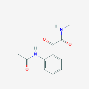 molecular formula C12H14N2O3 B13992443 2-(2-acetamidophenyl)-N-ethyl-2-oxoacetamide CAS No. 33090-81-2