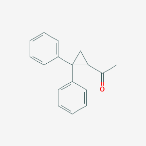 molecular formula C17H16O B13992455 Ethanone,1-(2,2-diphenylcyclopropyl)- CAS No. 27067-40-9