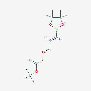molecular formula C15H27BO5 B13992461 Tert-butyl (E)-2-((3-(4,4,5,5-tetramethyl-1,3,2-dioxaborolan-2-YL)allyl)oxy)acetate 