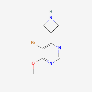 molecular formula C8H10BrN3O B13992468 4-(3-Azetidinyl)-5-bromo-6-methoxypyrimidine 