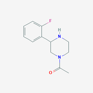 molecular formula C12H15FN2O B1399248 1-(3-(2-Fluorophenyl)piperazin-1-yl)ethanone CAS No. 1316217-70-5