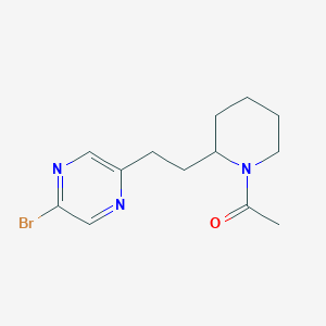 molecular formula C13H18BrN3O B1399249 1-(2-(2-(5-Bromopyrazin-2-yl)ethyl)piperidin-1-yl)ethanone CAS No. 1316217-36-3