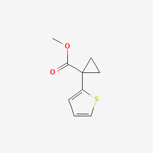 molecular formula C9H10O2S B13992541 Cyclopropanecarboxylic acid, 1-(2-thienyl)-, methyl ester CAS No. 1620318-42-4