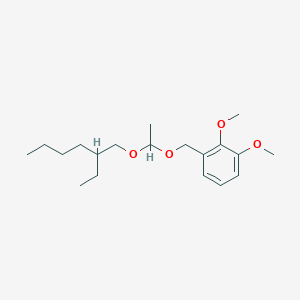 molecular formula C19H32O4 B13992542 1-({1-[(2-Ethylhexyl)oxy]ethoxy}methyl)-2,3-dimethoxybenzene CAS No. 2878-57-1