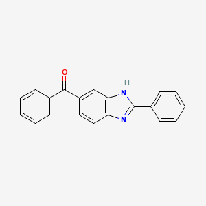 molecular formula C20H14N2O B13992548 phenyl(2-phenyl-1H-benzimidazol-5-yl)methanone 