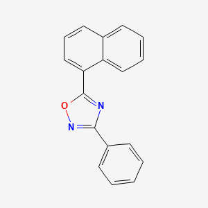 molecular formula C18H12N2O B13992564 5-Naphthalen-1-yl-3-phenyl-1,2,4-oxadiazole 