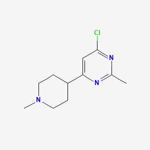 molecular formula C11H16ClN3 B1399261 4-Chloro-2-methyl-6-(1-methylpiperidin-4-yl)pyrimidine CAS No. 1316225-86-1