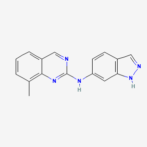 molecular formula C16H13N5 B13992647 N-(1H-indazol-6-yl)-8-methylquinazoline-2-amine CAS No. 1169786-97-3