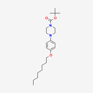 molecular formula C23H38N2O3 B13992668 1-(4-n-Octyloxyphenyl)-4-tert-butoxycarbonylpiperazine CAS No. 179162-41-5