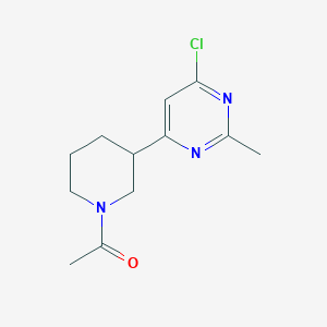 molecular formula C12H16ClN3O B1399267 1-(3-(6-Chloro-2-methylpyrimidin-4-yl)piperidin-1-yl)ethanone CAS No. 1316223-81-0