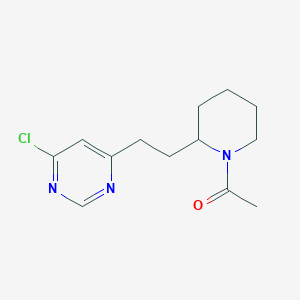 molecular formula C13H18ClN3O B1399269 1-(2-(2-(6-Chloropyrimidin-4-yl)ethyl)piperidin-1-yl)ethanone CAS No. 1316223-90-1
